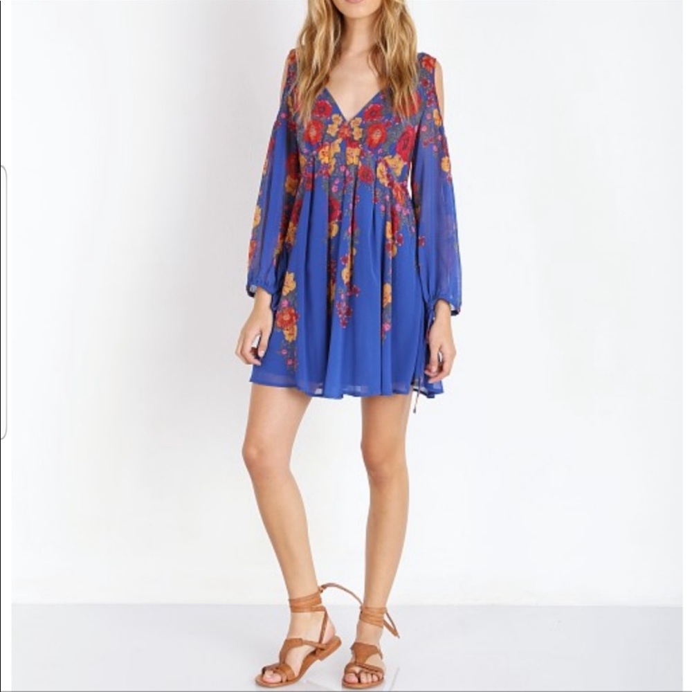Free People Penny Lover cold shoulder mini dress